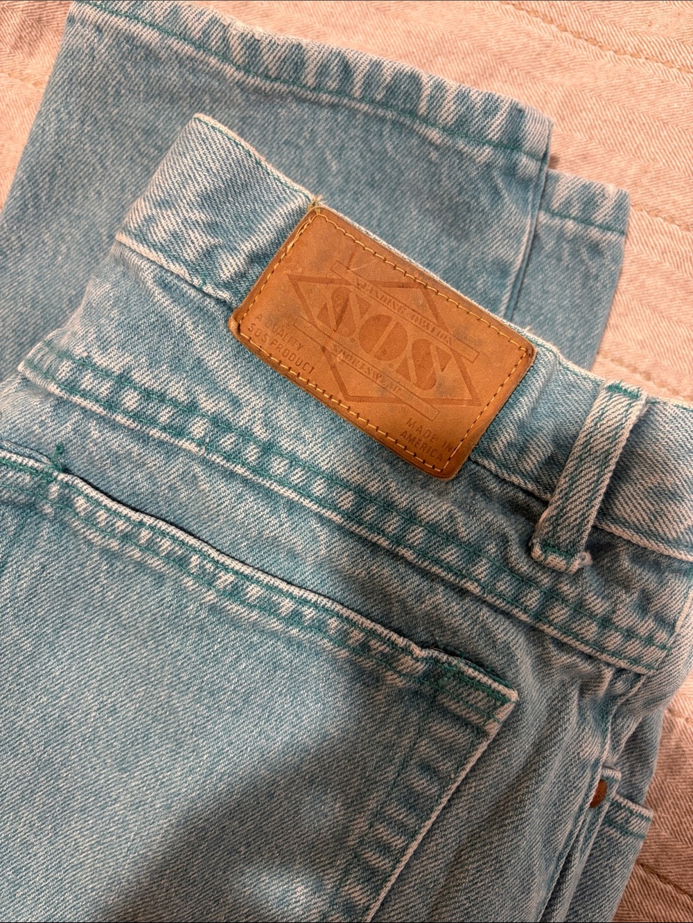 Vintage SOS Teal Taper Leg Jeans